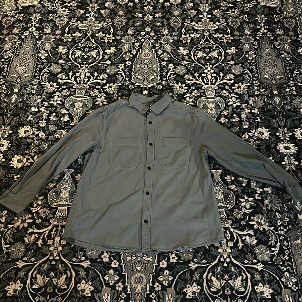 Gray Men’s H&M Button Down Long Sleeve Shirt